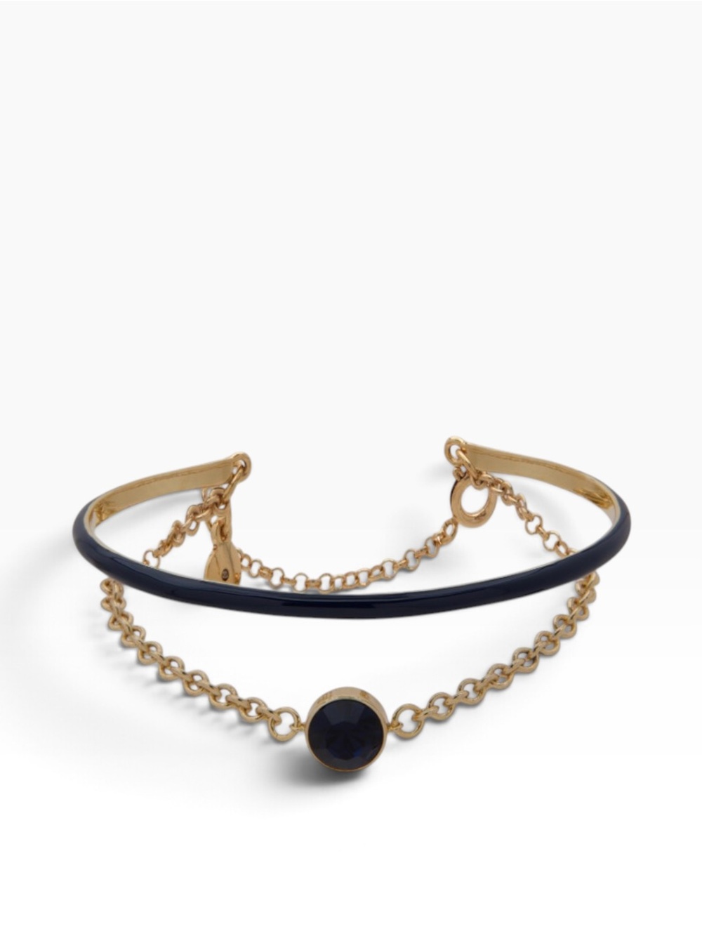 Dkny Gold-Tone Crystal 2-Row Bangle Bracelet